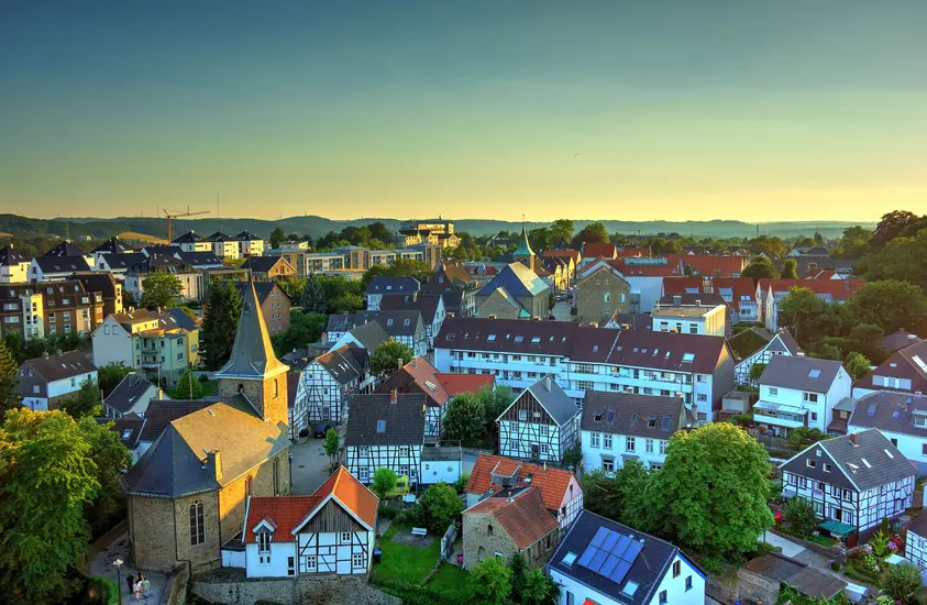 Hattingen Old Town features timber-framed houses