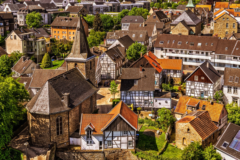 Hattingen Old Town features timber-framed houses