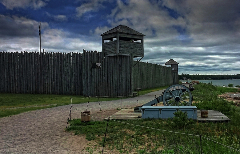 Fort Michilimackinac was originally a French, later British fortified trading post on the south coast of the strategically important Straits of Mackinac