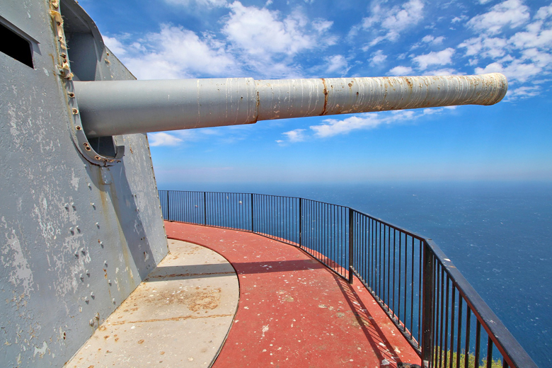 The gun barrel of the O'Hara Battery, at the highest point of Gibraltar