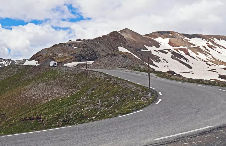 Col de la Bonette - Bonette Pass (2715 masl) is a mountain pass in the French Alps, near the border with Italy.