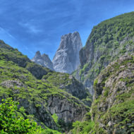 The Picos de Europa are a mountain range located along the northern coast of Spain