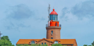 The BUK lighthouse is topographically the highest lighthouse in Germany