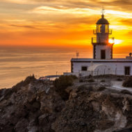 The lighthouse is famed for its amazing sunset views, The nearest beach is Red Beach, sandy, but only accessible on foot