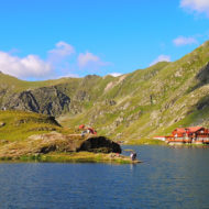 Balea Lake is a glacial lake at an altitude of 2,040 m in the Fagaras Mountains, in central Romania, in Sibiu County