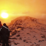 Kilimanjaro is a large stratovolcano composed of three distinct volcanic cones: Kibo, the highest; Mawenzi at 5,149 metres