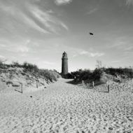 The Darßer Ort lighthouse at the northwestern tip of the peninsula Fischland-Dar?-Zingst was built in 1848 and is still in operation today