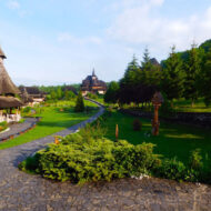 All the buildings in the monastery complex from Bârsana were built in Maramures folk style