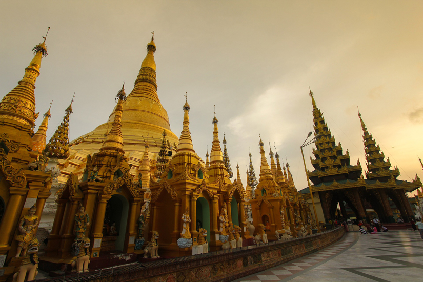 The attraction is 98 meters high, located in the beautiful city of Yangon in the equally beautiful Myanmar. The country's most revered shrine is called the Shwedagon Pagoda