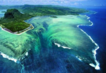 The Underwater waterfall in Mauritius