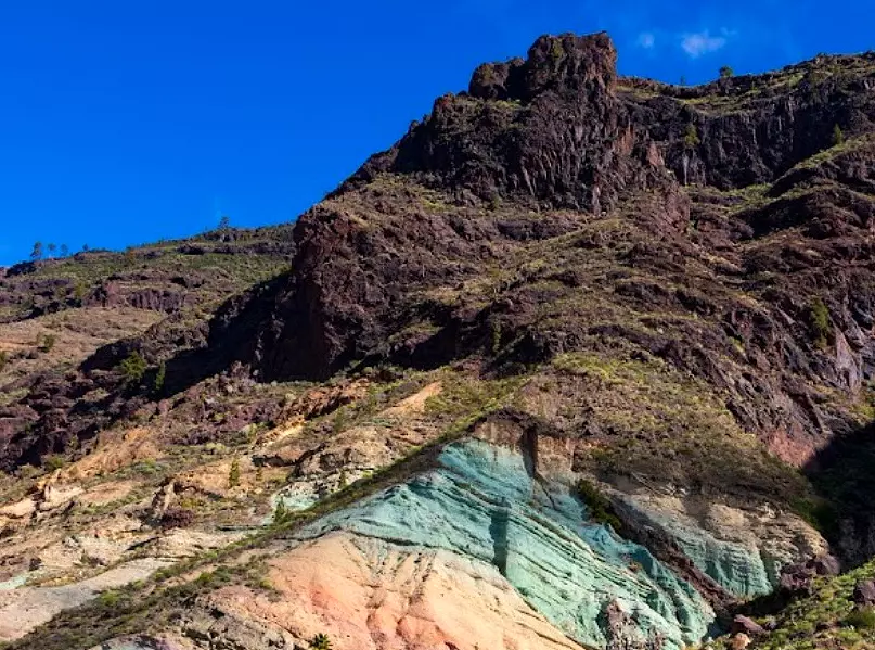 Fuente de los Azulejos is an unusual rock formation on the island of Gran Canaria.