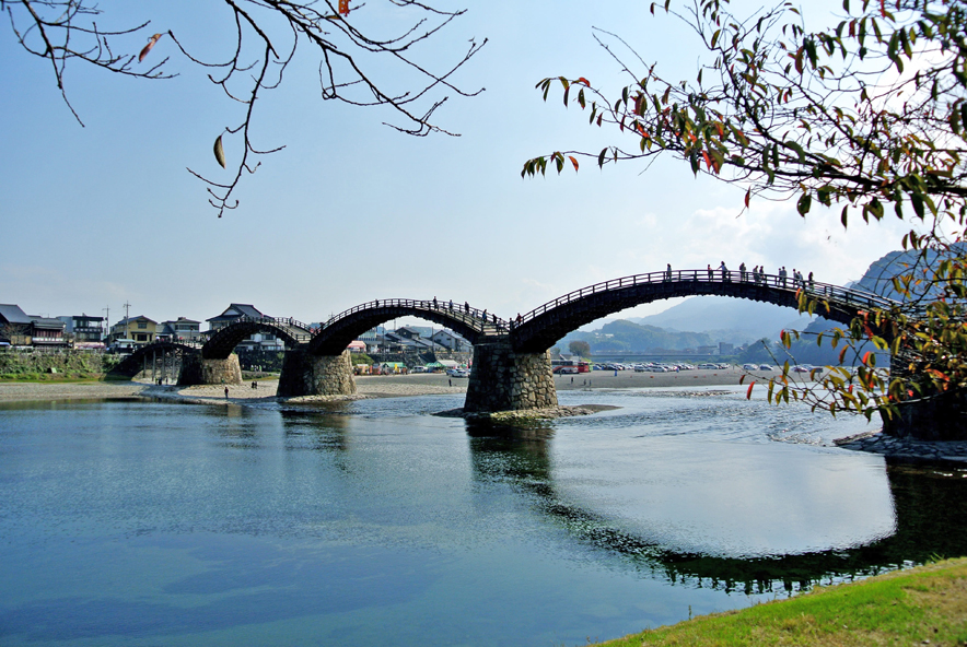 Kintai Bridge is a historical wooden arch bridge in Iwakuni City, Yamaguchi Prefecture, Japan.