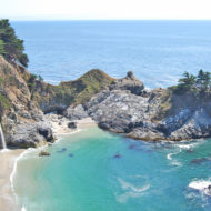 McWay Falls is a 24-meter-high waterfall in Julia Pfeifer Burns State Park,in the coastal region of Big Sur, in Monterey County, California, U.S.A.