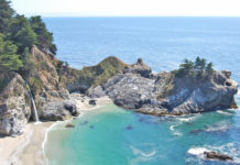 McWay Falls is a 24-meter-high waterfall in Julia Pfeifer Burns State Park,in the coastal region of Big Sur, in Monterey County, California, U.S.A.