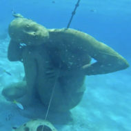 The world's largest underwater sculpture is located off the coast of the Bahamas in the waters of Nassau.