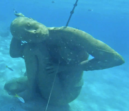 The world's largest underwater sculpture is located off the coast of the Bahamas in the waters of Nassau.
