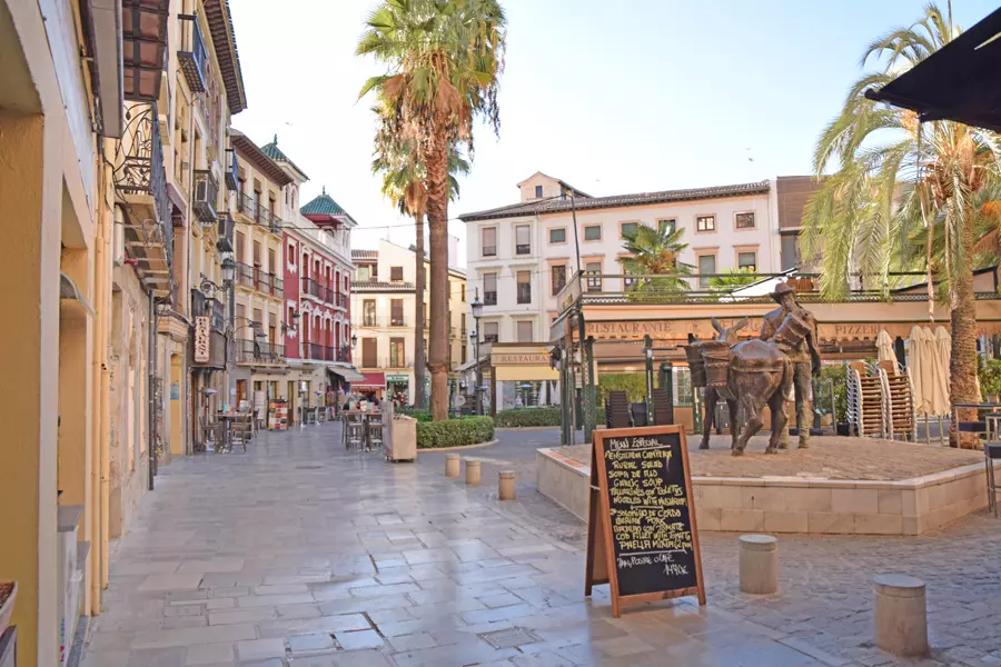 The Plaza de la Romanilla, also known as Plaza de las Palmeras,is an urban space- busy square that is located in the historical and traditional center of the city of Granada