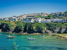 Port Isaac is a small picturesque fishing village on the north coast of Cornwall in south-west England ,United Kingdom. Port Isaac , Cornwall