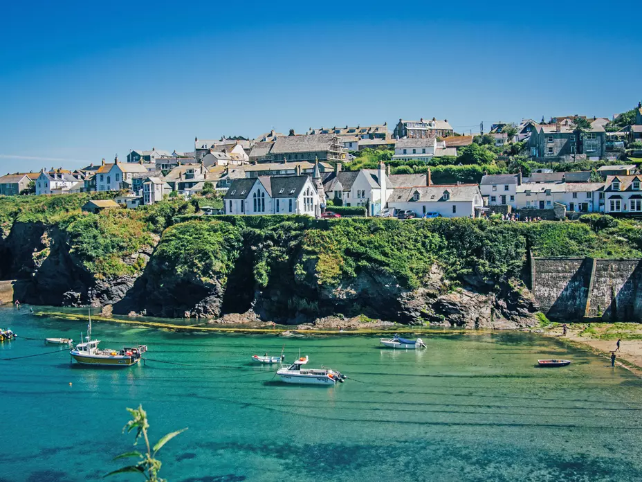 Port Isaac is a small picturesque fishing village on the north coast of Cornwall in south-west England ,United Kingdom. Port Isaac , Cornwall