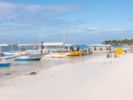 Alona Beach is a small tropical popular public beach located at the south-west tip of Panglao Island, Bohol in the Philippines.