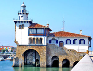 The Arriluze lighthouse is located in Getxo, a town on the coast of the historical territory and province of Biscay, in the Basque Country, Spain.