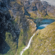 Sutherland Falls is a waterfall near Milford Sound (Fiordland) in southern New Zealand.