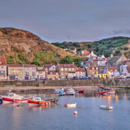 Staithes is a seaside village in Scarborough in North Yorkshire, England.