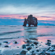 Hvitserkur or the Troll of Northwest Iceland, is a basalt rock on the eastern coast of the Vatnsnes Peninsula in northwestern Iceland.