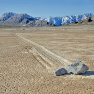 Racetrack Playa is a seasonally dry lake (playa) in the United States located north of the Panamint Mountains in Death Valley