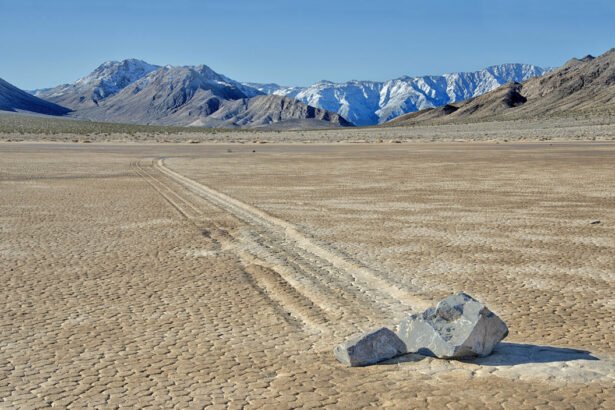 Racetrack Playa is a seasonally dry lake (playa) in the United States located north of the Panamint Mountains in Death Valley