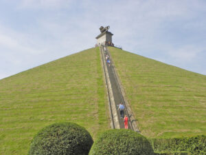The Lion's Mound is a large artificial conical hill located in the municipality of Brain-l'Alleu