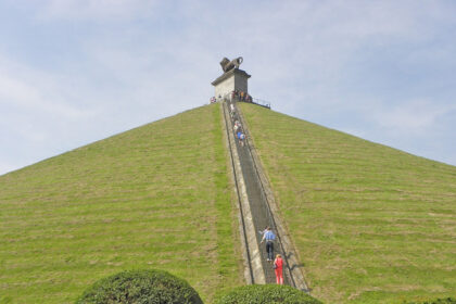 The Lion's Mound is a large artificial conical hill located in the municipality of Brain-l'Alleu