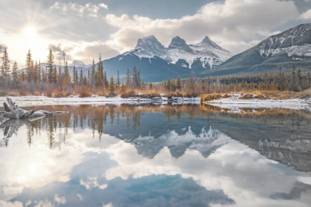 The Three Sisters are a trio of summits near Canmore, Alberta, Canada.