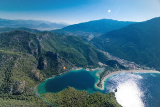 Oludeniz is a resort village located on the Mediterranean coast of Turkey in the province of Mugla.