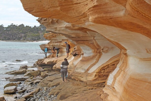 Maria Island in Tasmania is home to fascinating geology, including the famous Triassic limestone of the Painted Cliffs.