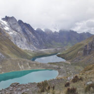 Cordillera Huayhuash is a mountain range in the Andes, part of the Western Cordillera of Peru.
