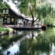 The small village Lehde located in the center of the marshes and the Spreewald canal network. in the Upper Spree Forest-Lusatia District of Brandenburg, Germany.