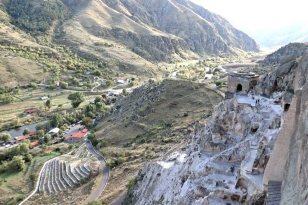 Vardzia is a cave city complex and monastery in the municipality of Aspindza, in the Samtskhe-Javakheti region in southern Georgia, in the Lesser Caucasus.