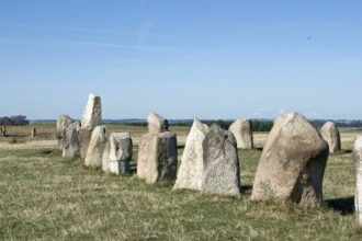 The Ale stones (or Ales stenar) is the name of a 67-meter-long megalithic complex located near Ystad, in the Skåne region, in southern Sweden.