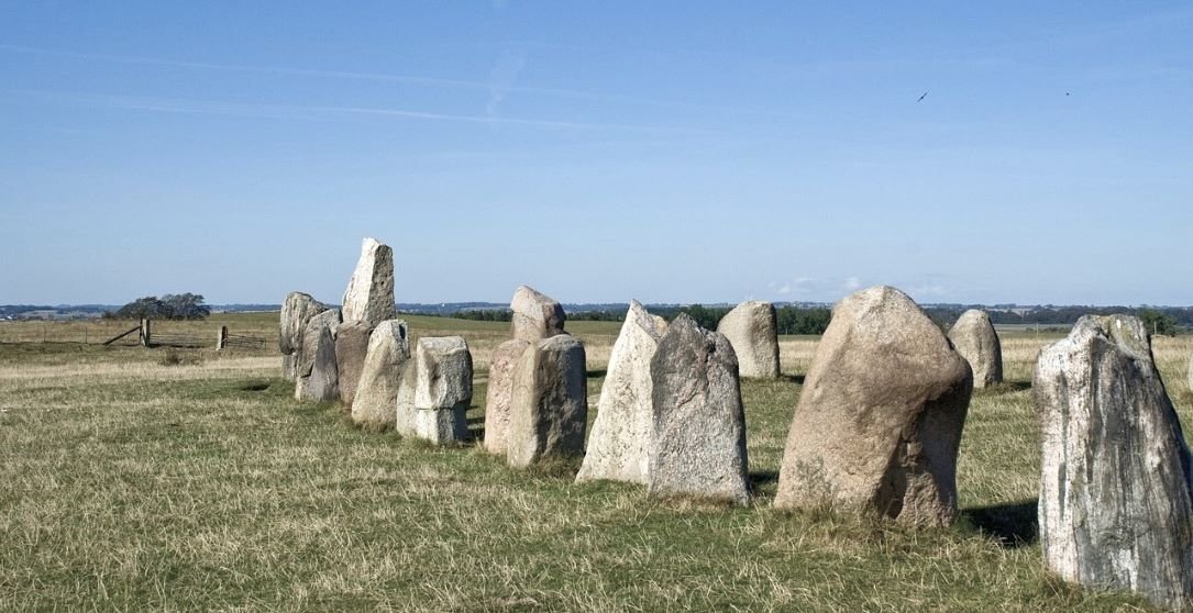 The Ale stones (or Ales stenar) is the name of a 67-meter-long megalithic complex located near Ystad, in the Skåne region, in southern Sweden.