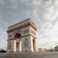 The Arc de Triomphe is a historical monument located in Paris, the capital of France.
