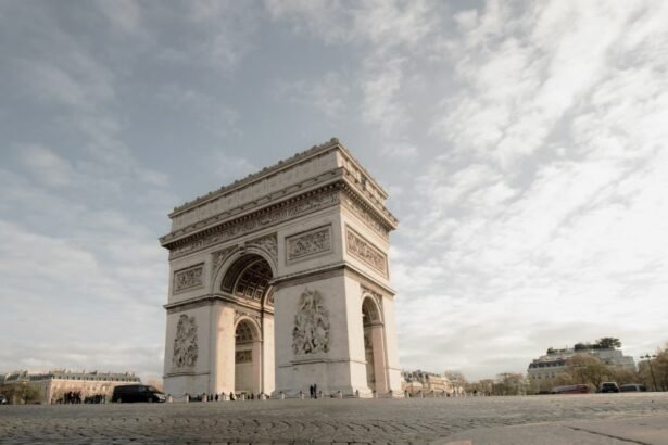 The Arc de Triomphe is a historical monument located in Paris, the capital of France.