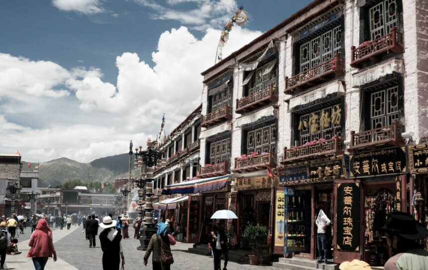 Barkhor is a neighborhood of narrow streets and a town square located around the Jokhang Temple in Lhasa, Tibet.