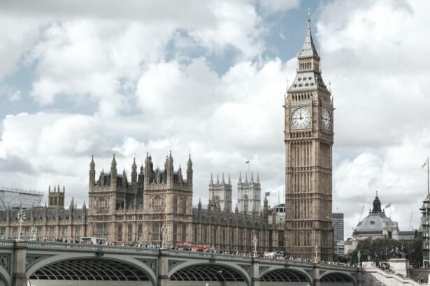 The Big Ben tower (officially known as the Elizabeth Tower) is a famous clock tower in London, England, United Kingdom.