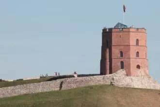 The Gediminas Tower is a watchtower located on the hill of the same name, overlooking the city of Vilnius, capital of Lithuania