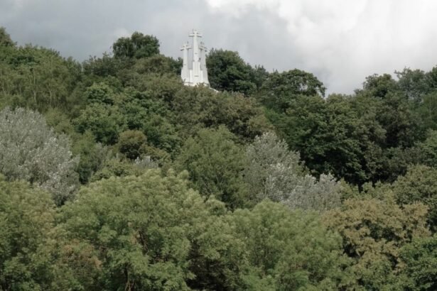 The Three Crosses is a monument in the form of three crosses located in the city of Vilnius, northeast of the Old Town of Vilnius , IN Lithuania.