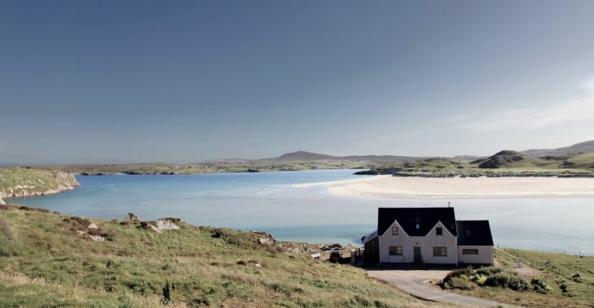 Uig Beach located on the south western side of the Isle of Lewis , in the Outer Hebrides, Scotland ,United Kingdom.