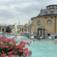 Széchenyi Thermal Baths , the largest complex of medical pools in Europe located in Budapest, the capital of Hungary.