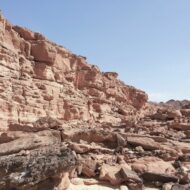 Colored Canyon is a canyon located in the southeast of the Sinai Peninsula, on the Et-Tih plateau in the Sinai Mountains, northwest of the city of Nuweiba, South Sinai Governorate , Egypt.