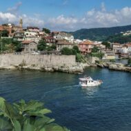 Amasra is a small historic port town in the Turkish province of Bartın on the southern coast of the Black Sea.